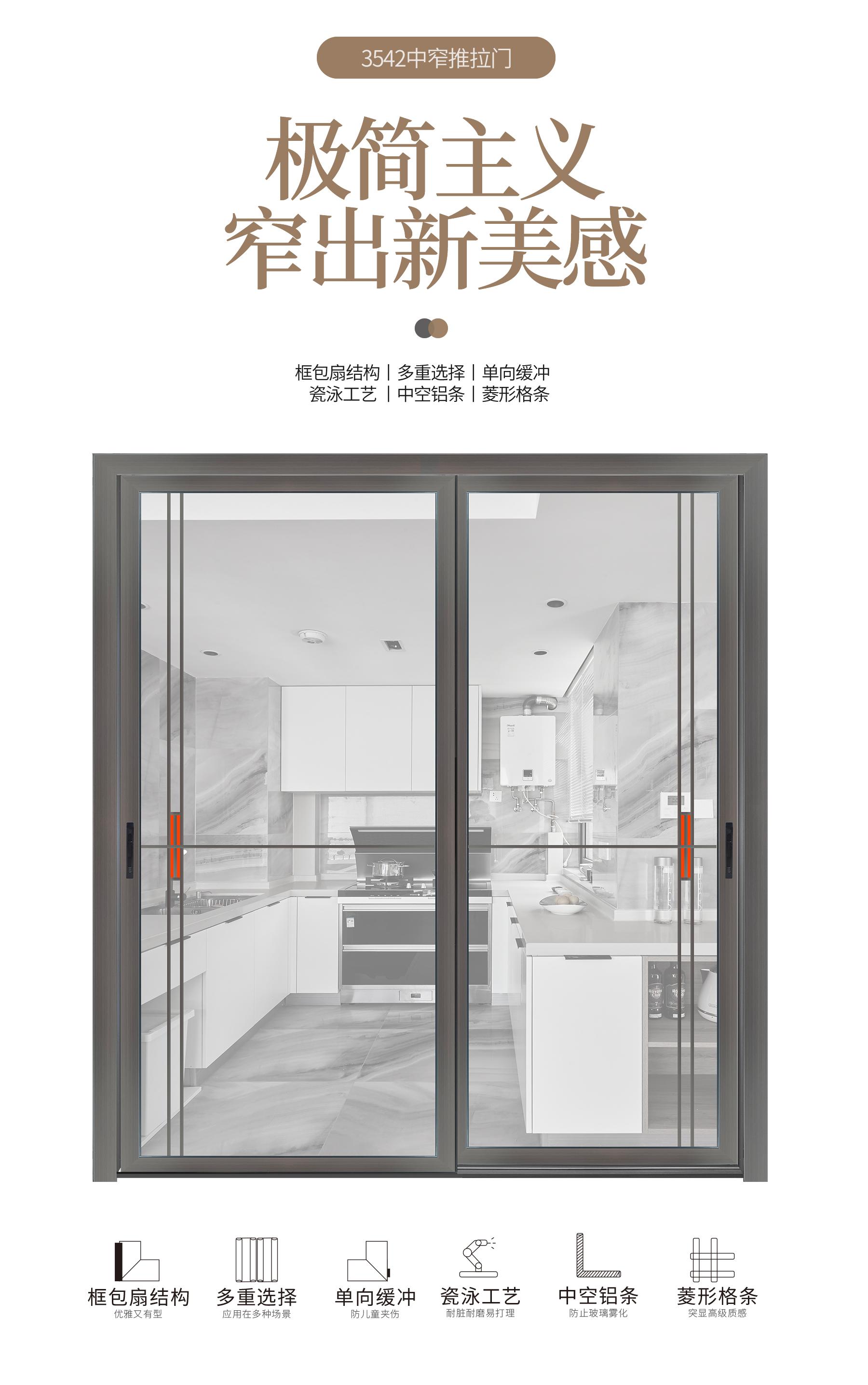 鑫盛源門窗中窄推拉門